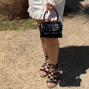Faux Croc Small Bag